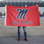 Ole Miss Red Logo Flag