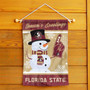 FSU Seminoles Holiday Winter Snowman Greetings Garden Flag