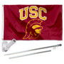 Trojans New Head Logo Flag Pole and Bracket Kit