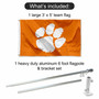 Clemson Tigers Orange Logo Flag Pole and Bracket Kit