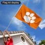 Clemson Tigers Orange Logo Flag Pole and Bracket Kit