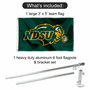 North Dakota State Bison Flag Pole and Bracket Kit