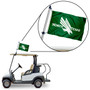North Texas Mean Green Golf Cart Flag Pole and Holder Mount