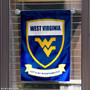 West Virginia University Lets Go Mountaineers Shield Garden Flag