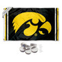Iowa Hawkeyes Banner Flag with Tack Wall Pads
