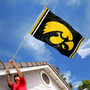 Iowa Hawkeyes Banner Flag with Tack Wall Pads