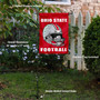 Ohio State Buckeyes Helmet Garden Flag and Pole Stand