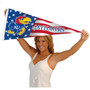 Kansas Jayhawks Nation USA Stars and Stripes Pennant