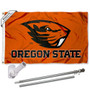 Oregon State Beavers Orange Flag Pole and Bracket Kit