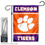 Clemson Logo Garden Flag and Pole Stand