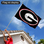Georgia Bulldogs Black Flag Pole and Bracket Kit
