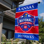 Kansas KU Jayhawks 2022 Mens Basketball National Champions Double Sided House Flag