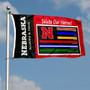Nebraska Cornhuskers Salute Our Heroes Flag