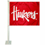 Nebraska Huskers Script Huskers Car Flag