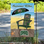 Ohio Bobcats Summer Vibes Decorative Garden Flag