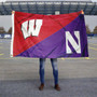 Wisconsin vs Northwestern House Divided 3x5 Flag