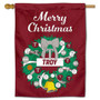 Troy Trojans Happy Holidays Banner Flag