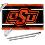 Oklahoma State Cowboys OSU Stripes Flag Pole and Bracket Kit