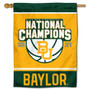 Baylor BU Bears 2021 Basketball National Champions Double Sided House Flag