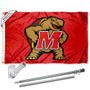Maryland Terrapins Flag Pole and Bracket Kit