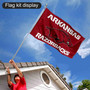 Arkansas Razorbacks Flag and Pole and Bracket Kit