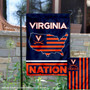UVA Cavaliers Garden Flag with USA Country Stars and Stripes