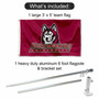 Bloomsburg Huskies Flag Pole and Bracket Kit
