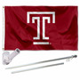 Temple Owls Block T Flag Pole and Bracket Kit