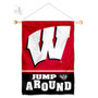 Wisconsin Badgers Jump Around Banner with Suction Cup