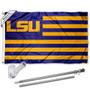 Louisiana State LSU Tigers Flag and Pole and Bracket Kit