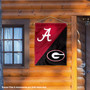 Alabama and Georgia House Divided Banner Flag
