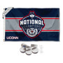 University of Connecticut 2023 Basketball National Champions Flag with Tack Wall Pads