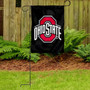 OSU Buckeyes Black Garden Flag and Pole Stand