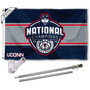 Connecticut Huskies Mens Basketball 2023 National Champions Flag Pole and Bracket Kit