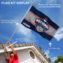 Connecticut Huskies Mens Basketball 2023 National Champions Flag Pole and Bracket Kit