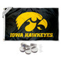 Iowa Hawkeyes Banner Flag with Wall Tack Pads