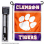 Clemson Tigers Garden Flag and Stand