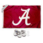 Alabama Crimson Tide Script Flag with Tack Wall Pads