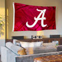 Alabama Crimson Tide Script Flag with Tack Wall Pads