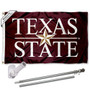 Texas State Bobcats Wordmark Flag Pole and Bracket Kit