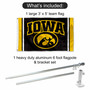 Hawkeyes Arch Logo Flag Pole and Bracket Kit
