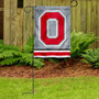 OSU Buckeyes Grey Garden Flag and Pole Stand