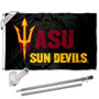 Arizona State Sun Devils Black Flag Pole and Bracket Kit