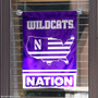 Northwestern Wildcats Garden Flag with USA Country Stars and Stripes