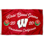 Wisconsin Badgers 2020 Rose Bowl Game Flag