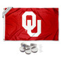Oklahoma Sooners Banner Flag with Tack Wall Pads