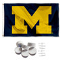 Michigan Wolverines Block M Flag with Tack Wall Pads