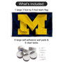 Michigan Wolverines Block M Flag with Tack Wall Pads