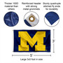 Michigan Wolverines Block M Flag with Tack Wall Pads