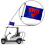 Southern Methodist Mustangs Golf Cart Flag Pole and Holder Mount